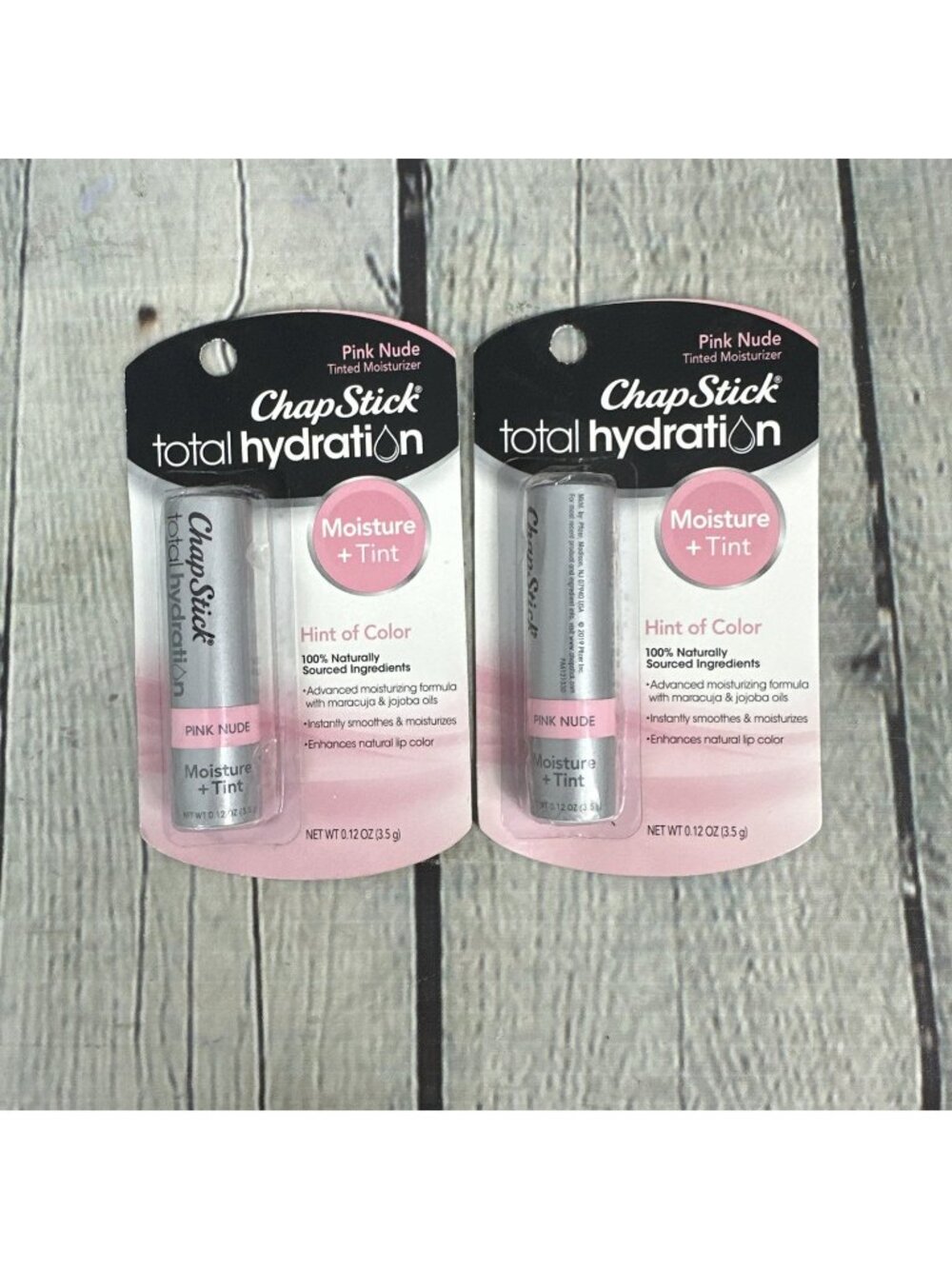 2 ChapStick Total Hydration Coral Burst Tinted Moisturizer Lip Balm 0.12px